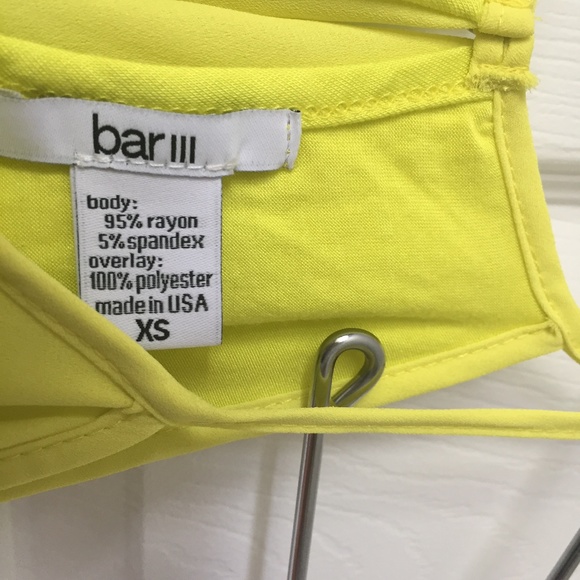 New Bar III Sleeveless Draped Flowy Neon Top - Picture 4 of 7
